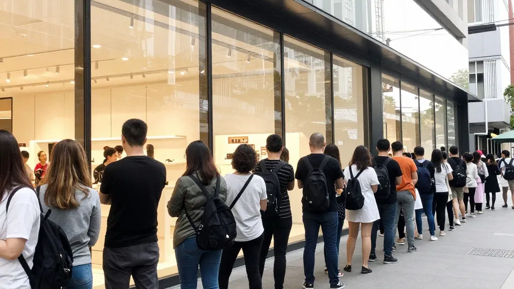 Illustration for: Foldable Debut Draws Crowds as Store Supplies Dry Up