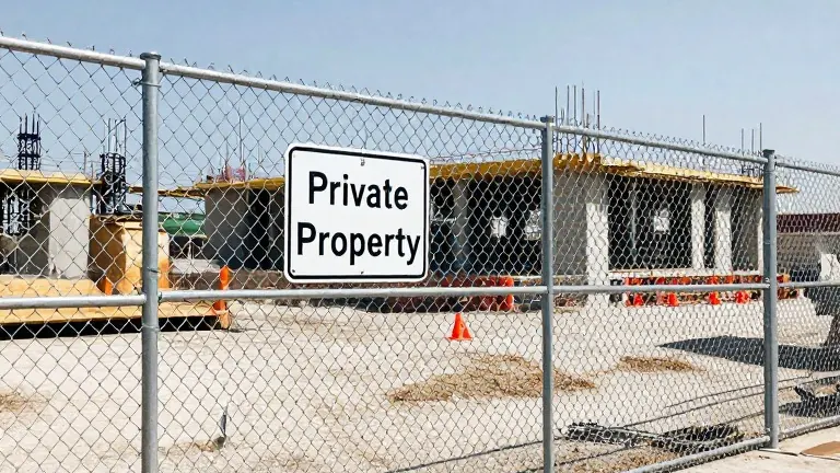 Illustration for: Texas builders fence in job sites to stop ICE agents from entering without warrants