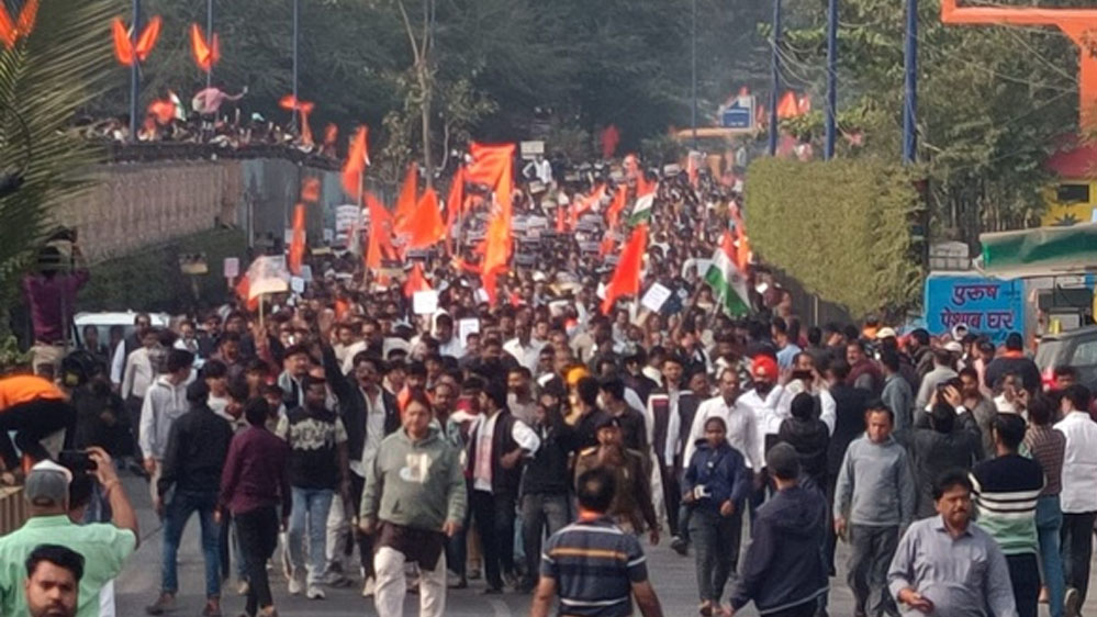 बांग्लादेश में हिंदुओं पर हो रहे हमलों और मंदिरों को तोड़े जाने के विरोध मेंMP के सभी शहरों में आज जन आक्रोश रैली निकाली जा रही